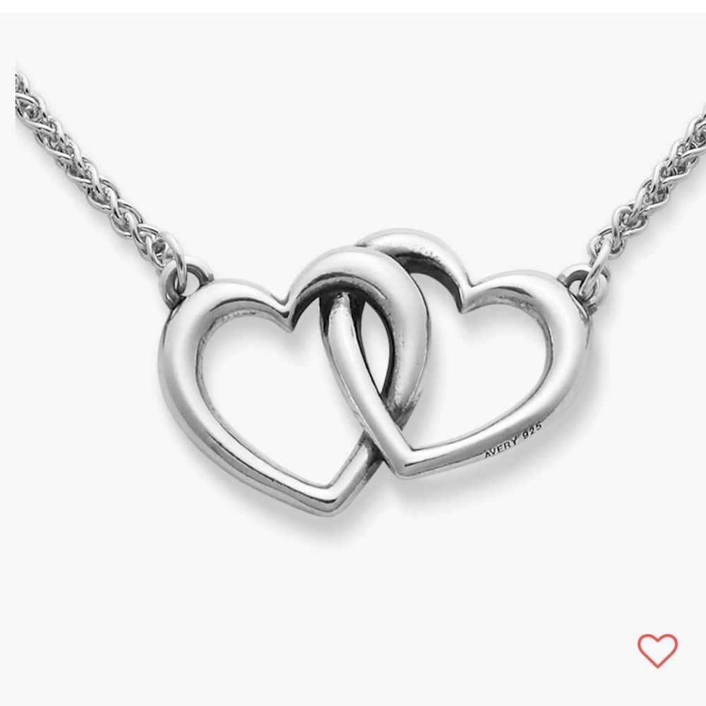 James Avery Intertwined Silver Heart Necklace